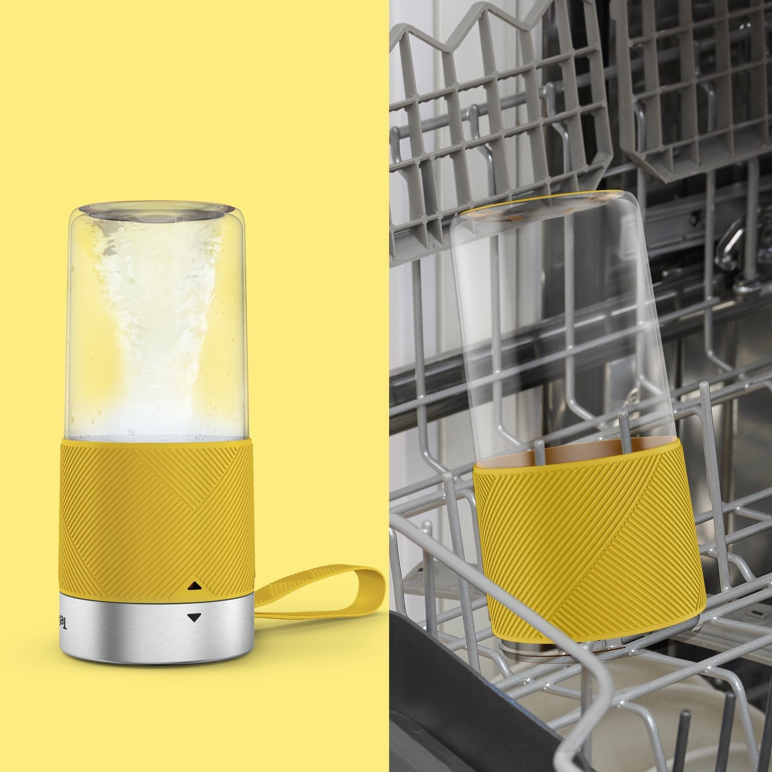 Tefal Lightmix Bl1c0230 Licuadora 0,3 L Acero Inoxidable, Transparente, Amarillo