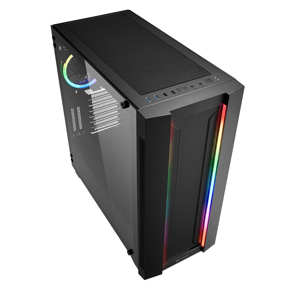 Caja Pc Sharkoon Elite Shark Ca200m, Big-Tower-Gehäuse Schwarz, Tempered Glass