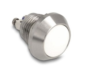 Drucktaster Zum Einbau 12 Mm 2 X Schraubklemme Weiss