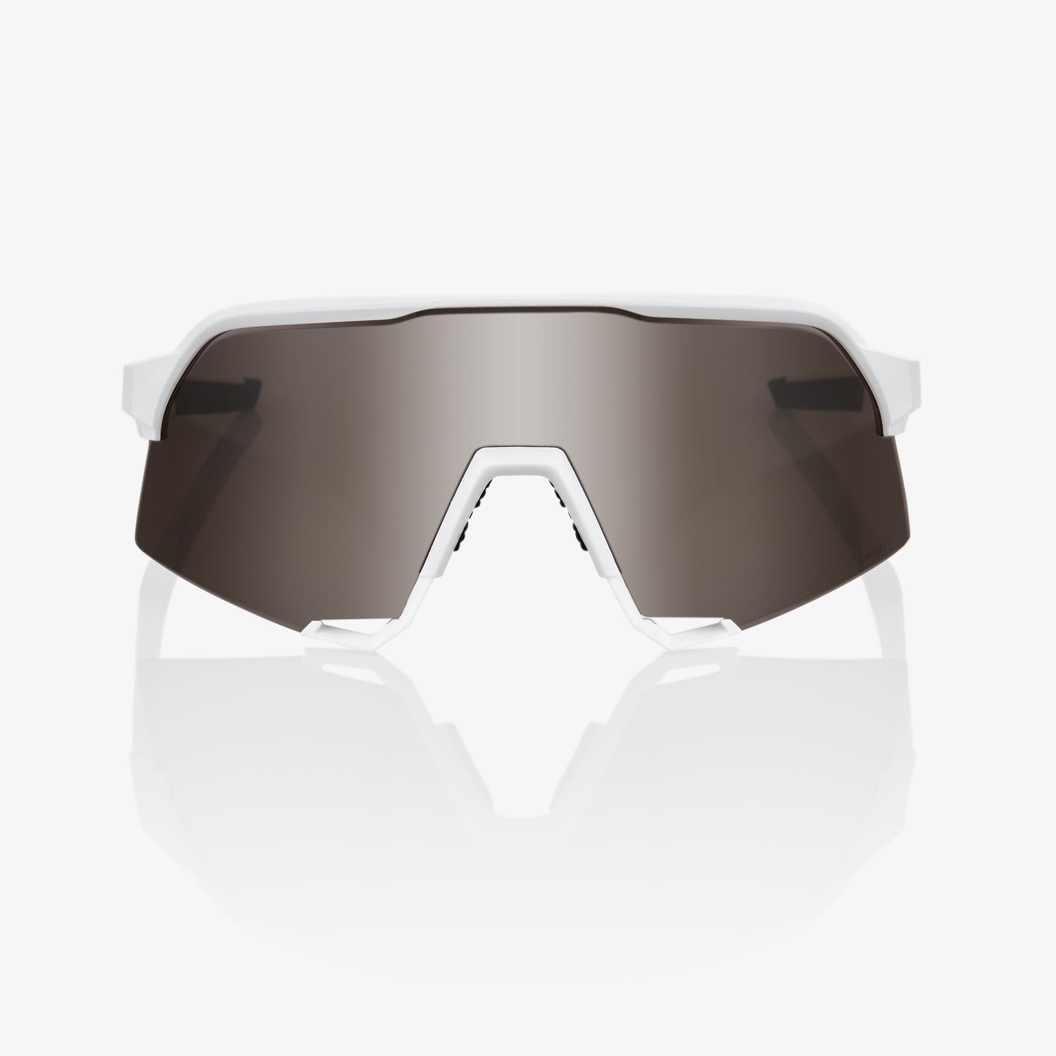 100% S3 - Hiper Mirror Lens Matte White Hiper Silver