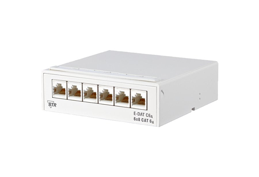 Distribuidor Btr Ap E-Dat Iso / Iec Cat.6a 6 Puertos Blanco Puro