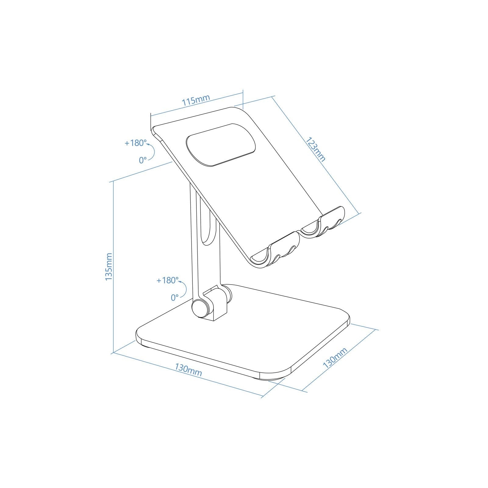 Tooq Soporte Plegable Para Tablet Hasta 13" - Negro
