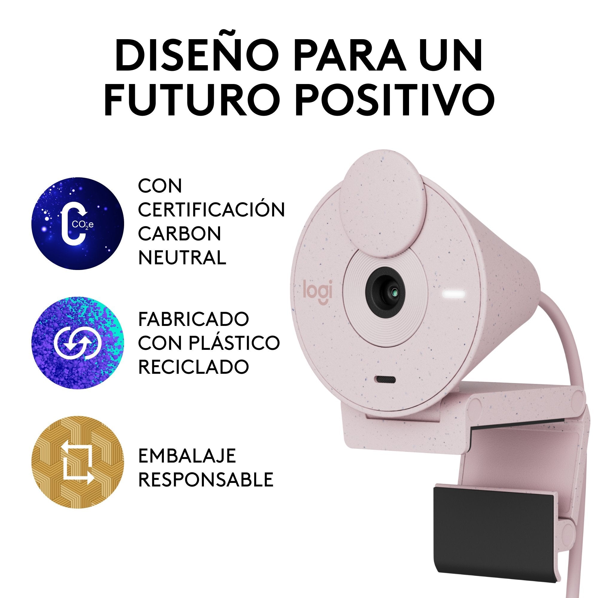Logitech Brio 300 Cámara Web 2 Mp 1920 X 1080 Pixeles Usb-C Rosa