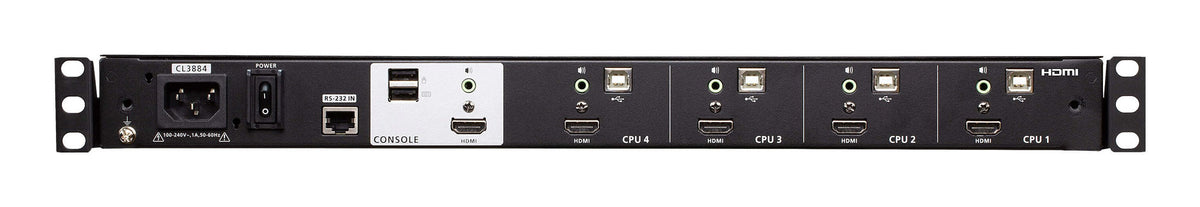 4-Port Usb Hdmi Multi-View Dual Rail Widescreen Lcd Kvm Cl3884nw-Ata-Gg