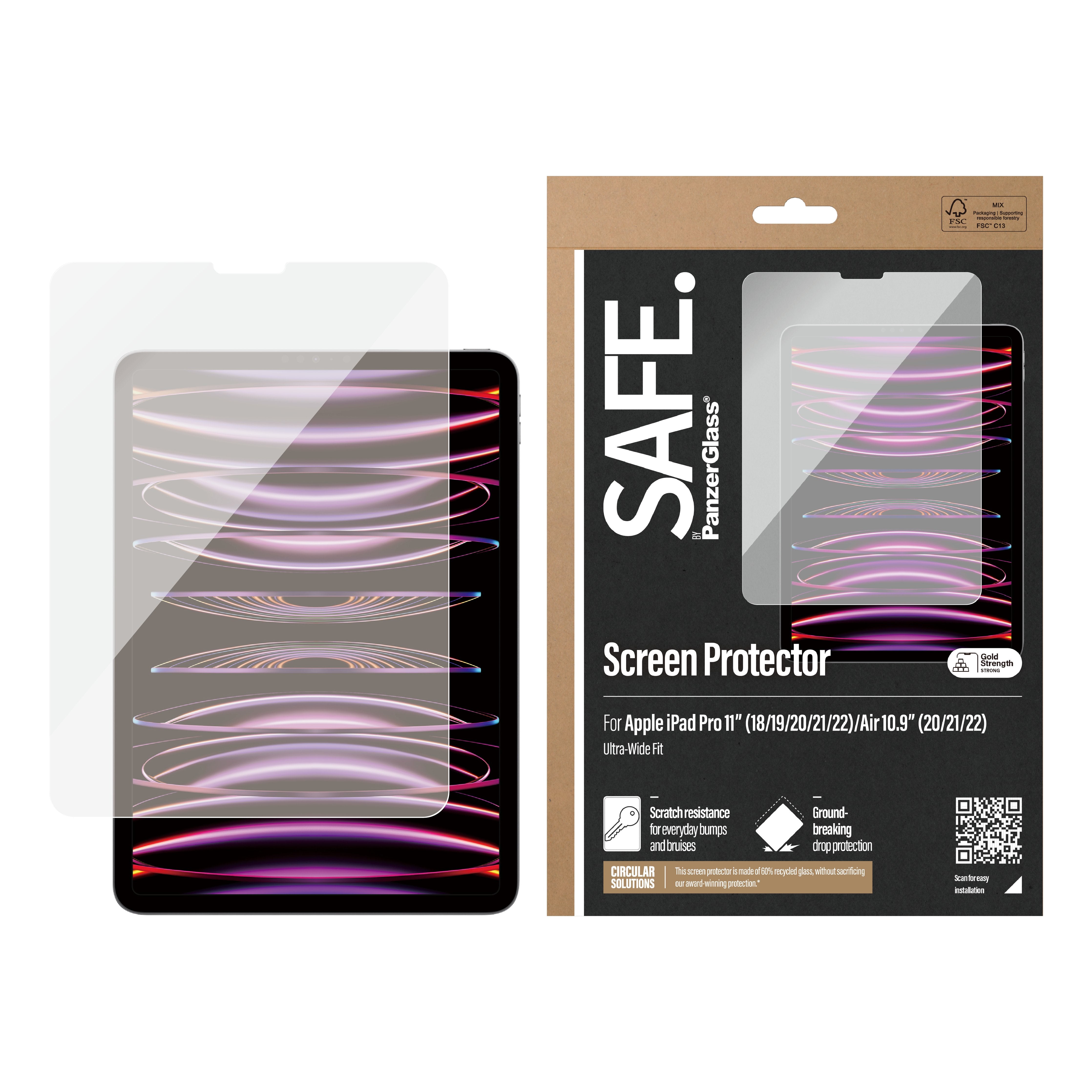 EAN 5715685001758 - PanzerGlass SAFE. by ® Screen Protector iPad Pro 11'' (2018-2022) | Air10.9 (2020-2022) | Ultra-Wide Fit imagen 2
