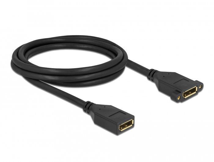 Delock 87101 Cable Displayport 1.2 Hembra A Hembra Instalación En Panel 4k 60 Hz 2 M