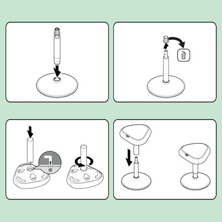 Leitz Ergo Active Sitzhocker Con Komfortsitz Gris