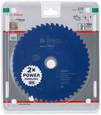 Hoja De Sierra Circular Bosch Professional Expert Para Madera, Ø 190 Mm, Diámetro 48z 30 Mm, Para Sierras Circulares Portátiles A Batería 2608644514