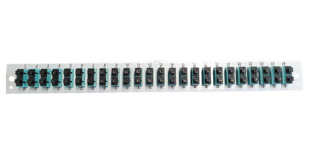 Efb Bestckte Frontblende Mit 24 X Sc Duplex Kupplung Om4 Vertikal, Grau