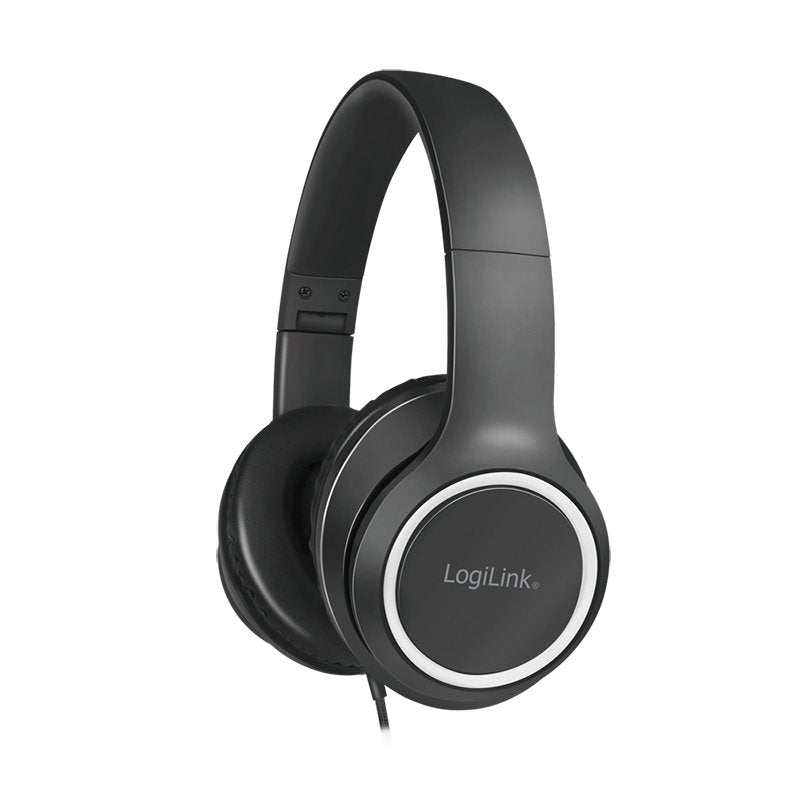 Headset Stereo, With Microphone, 1x 3.5mm, Negro