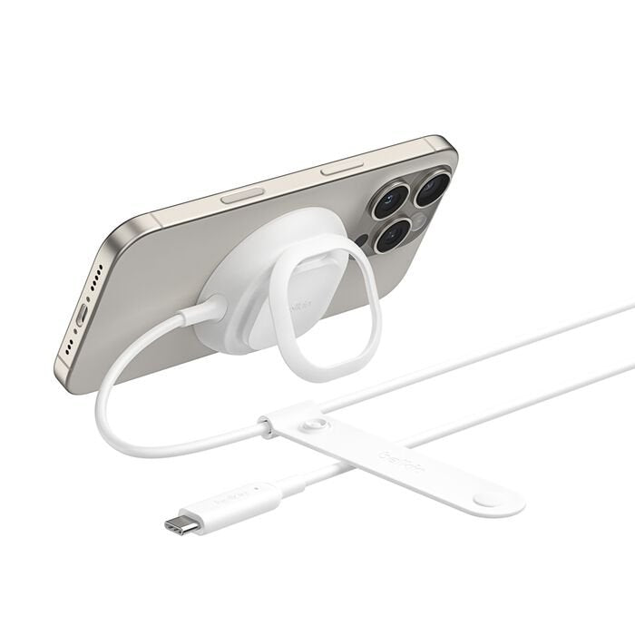 Belkin Ultracharge Ladepad Qi2 25w Mit Standfuss Weiss Wia013hqwh