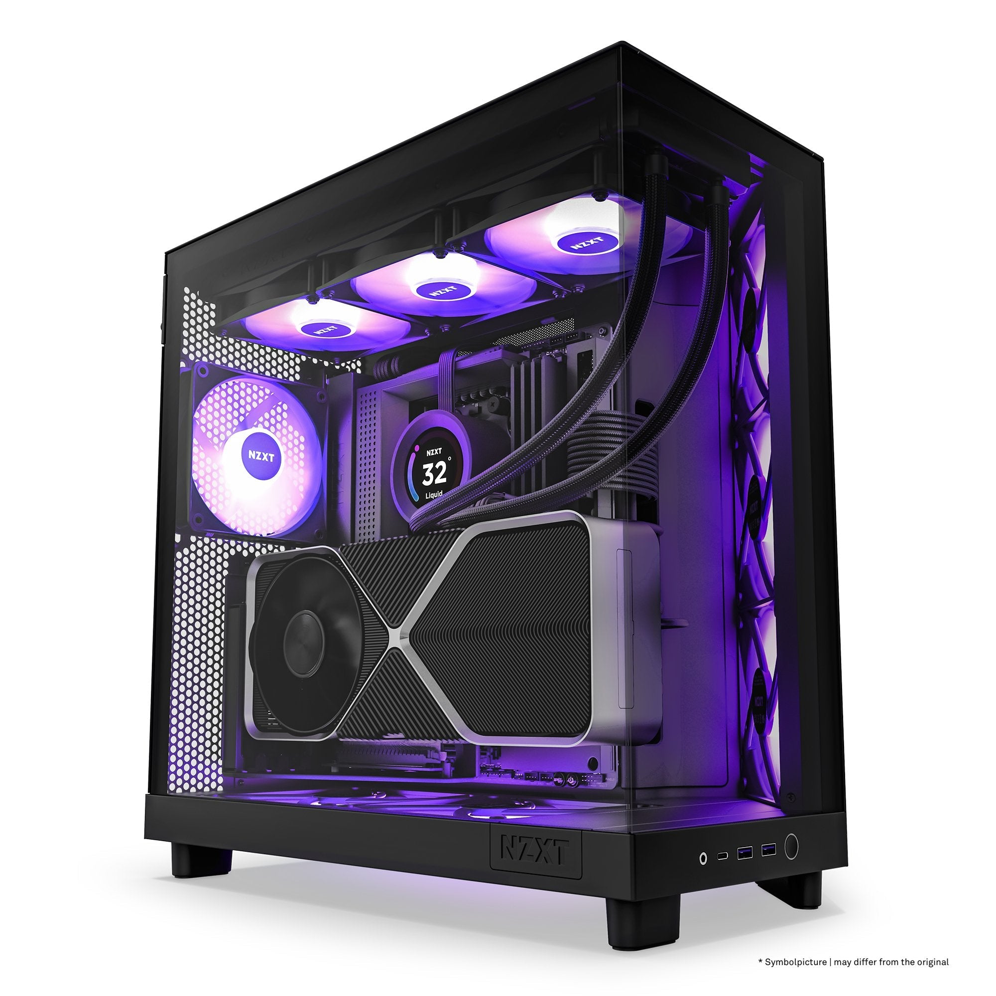 EAN 5056547204079 - NZXT H6 Flow RGB Midi Tower Negro imagen 4