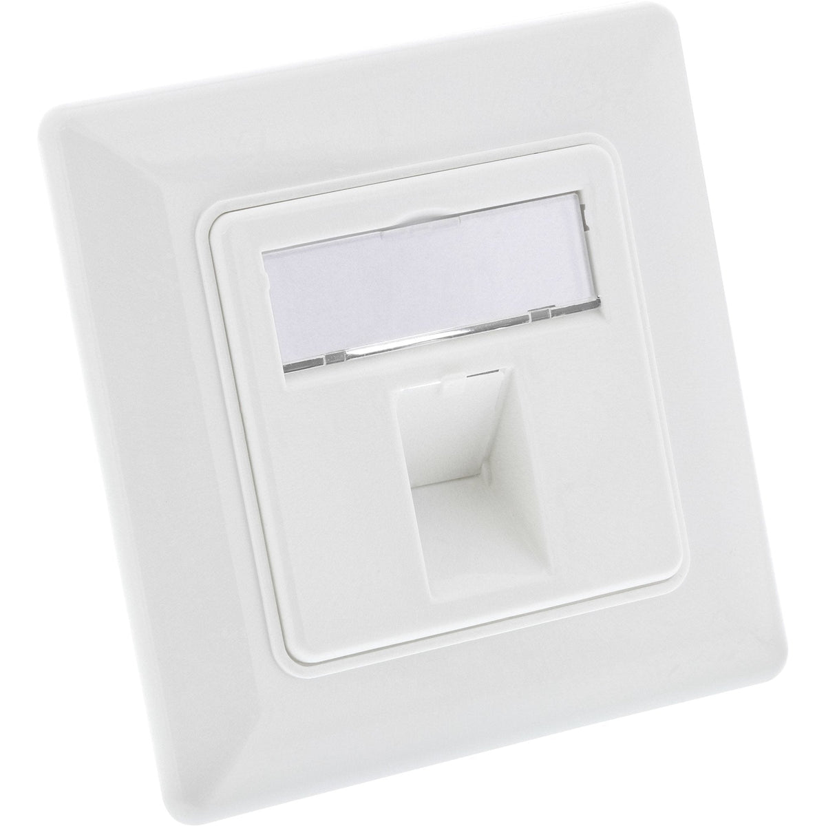 Inline® Frame Set For 1x Rj45 Bu/Lsa Insert, Keystone Snap-In, Blanco Ral9010