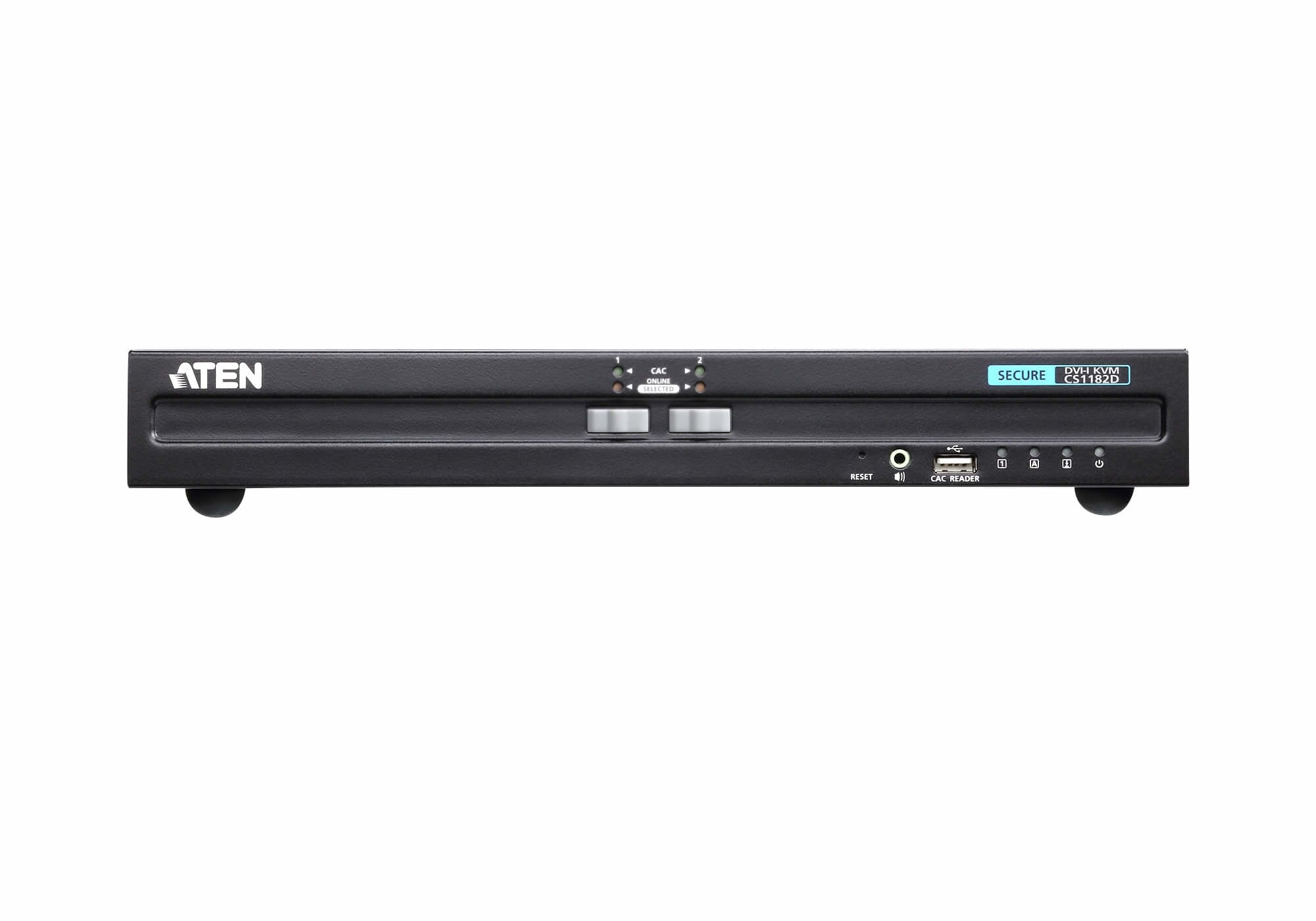 Switch Seguro Kvm Cs1182d De Aten, 2 Puertos, Dvi, Usb, Audio