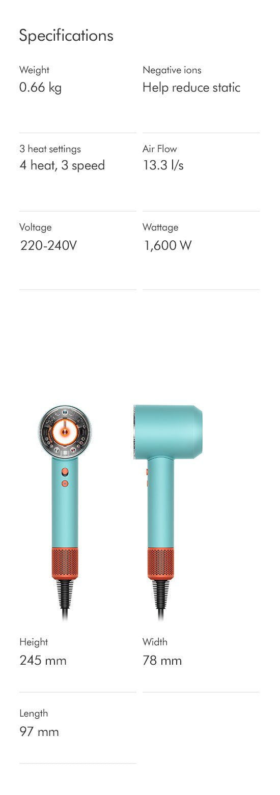 EAN 5025155094402 - Dyson Supersonic Nural secador 1600 W Azul, Naranja imagen 35
