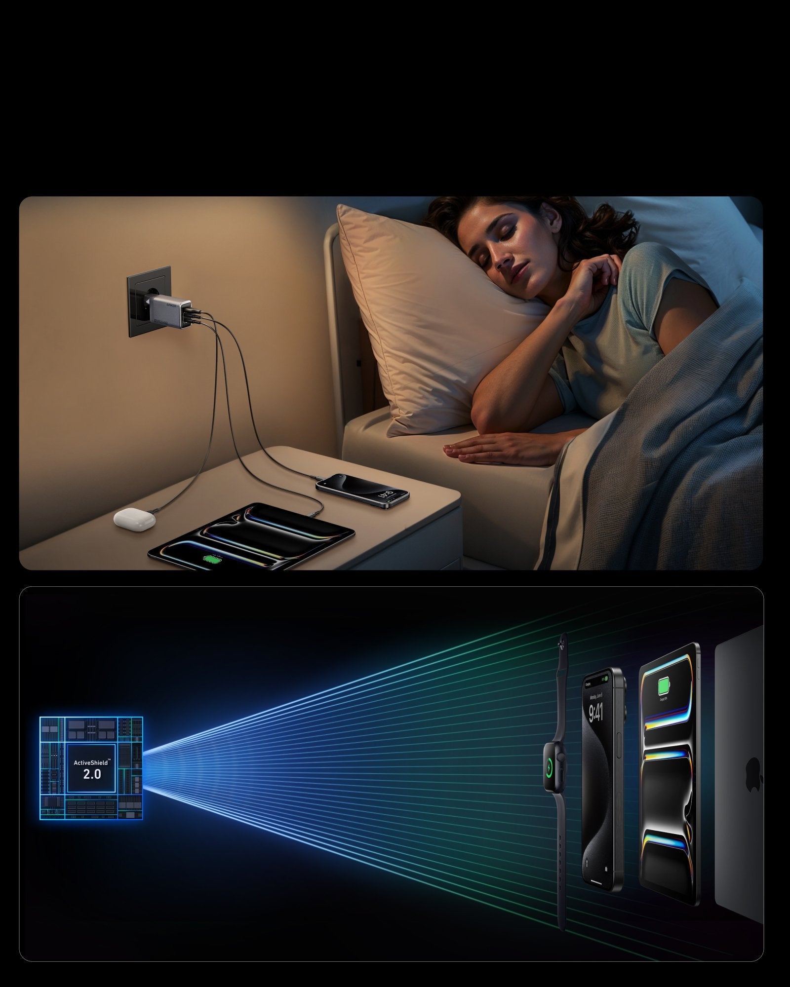 Cargador Anker Prime Charger(100w 3 Ports Gan)