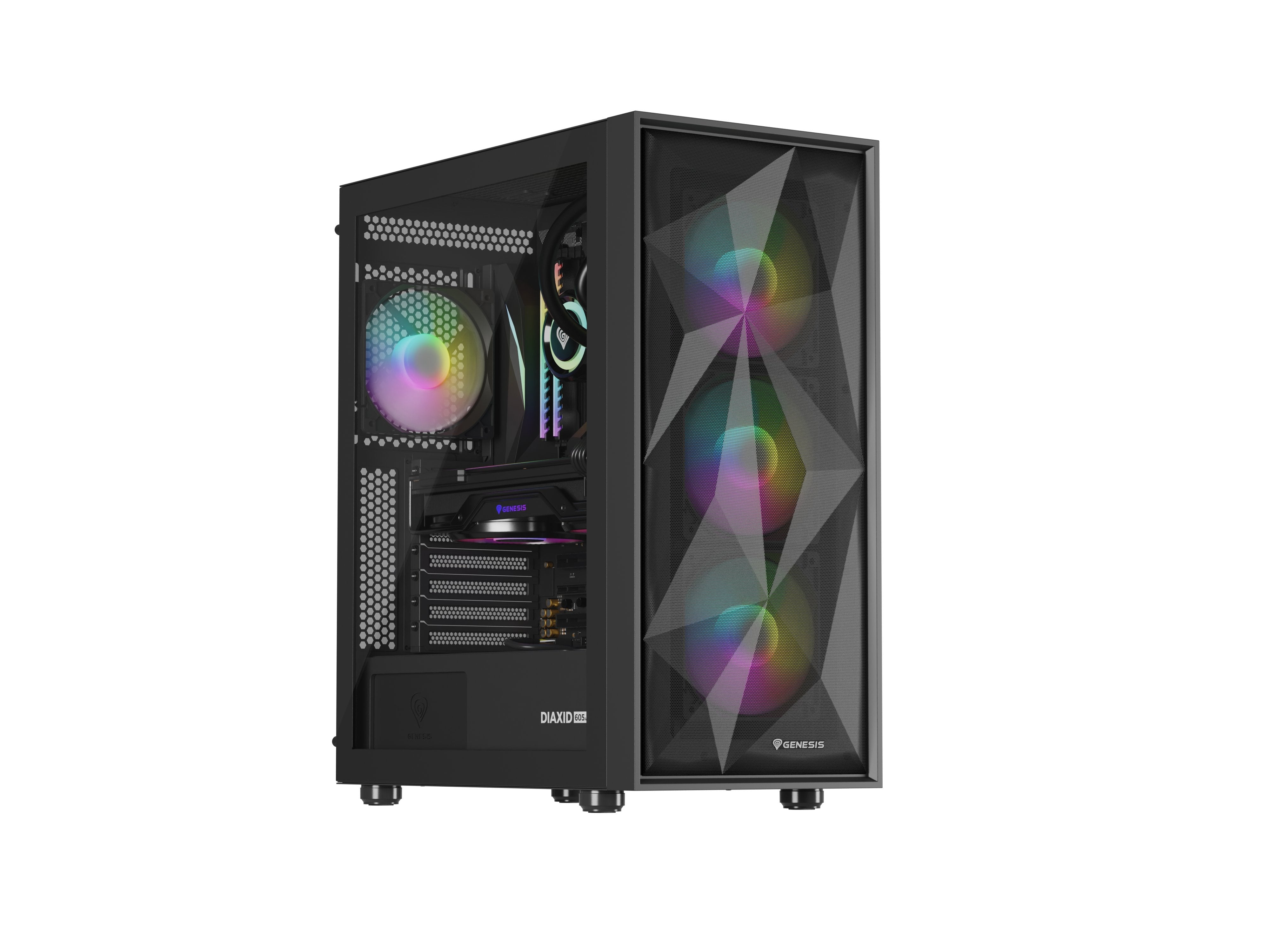 EAN 5901969444537 - GENESIS Diaxid 605 ARGB Midi Tower Negro imagen 2