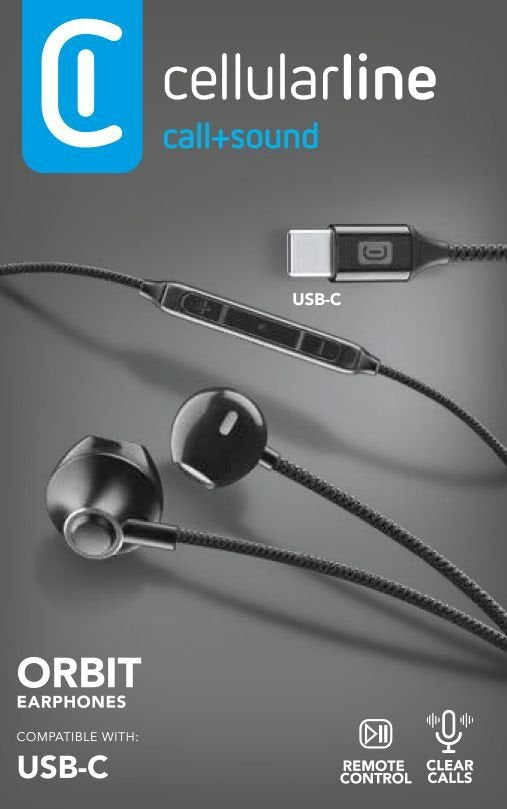 EAN 8018080422386 - Cellularline 8018080422386 Alámbrico Dentro de oído Llamadas/Música USB Tipo C Negro imagen 1