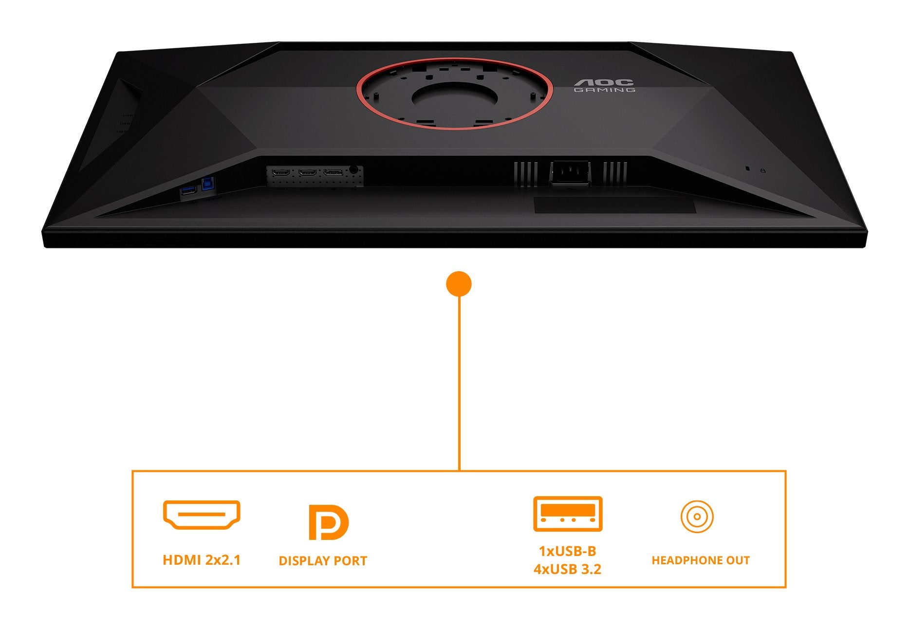 EAN 4038986113113 - AOC G4 U32G4U pantalla para PC 80 cm (31.5") 3840 x 2160 Pixeles 4K Ultra HD Negro, Rojo imagen 4