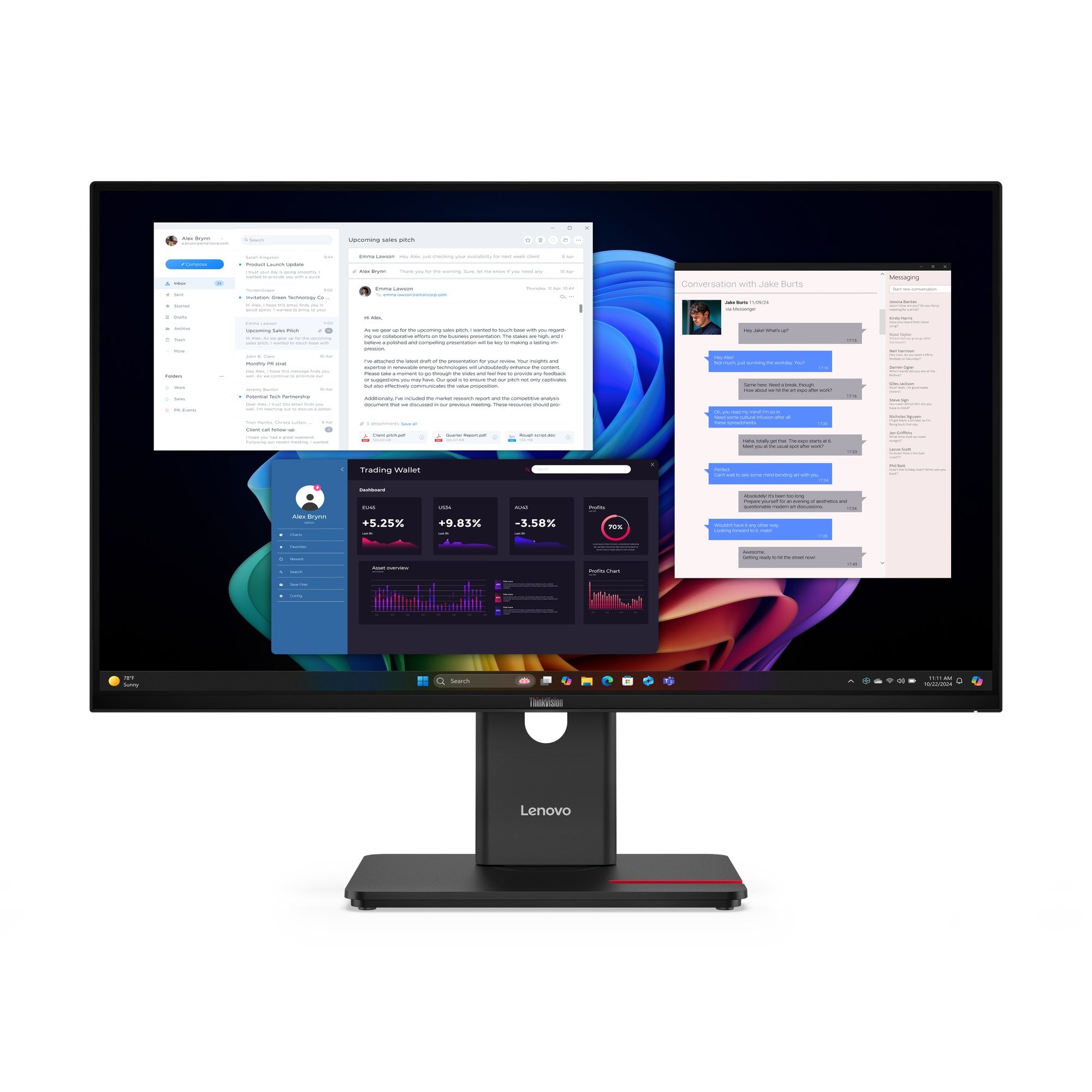Lenovo Thinkvision T27ud-40 27 3840x2160 Hdmi 3y Warranty