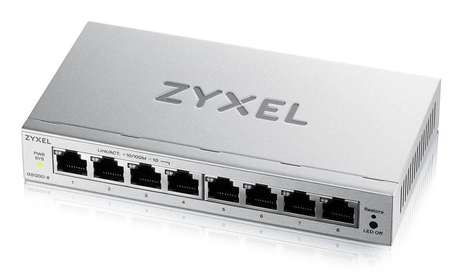 EAN 4718937649945 - Zyxel GS1200-8V3 Gestionado L2 Gigabit Ethernet (10/100/1000) Escritorio Gris imagen 1