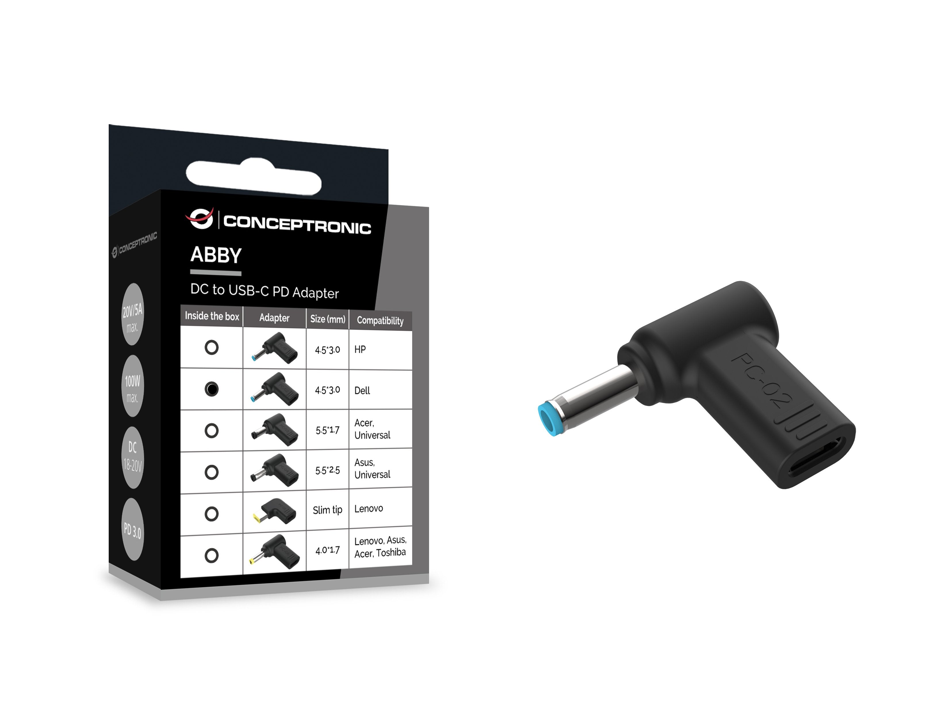 EAN 4015867237731 - Conceptronic ABBY15PC02 accesorio para portatil Clavija de adaptador de corriente para ordenador portátil imagen 3