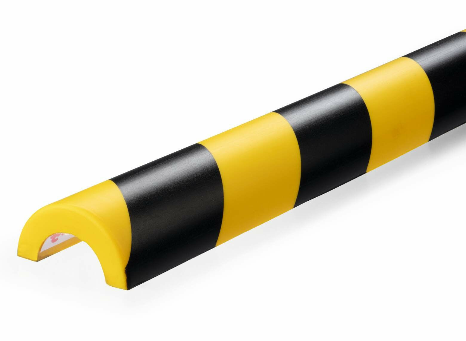 Perfil De Protección De Tuberías Durable P30 Amarillo Negro Autoadhesivo 1m