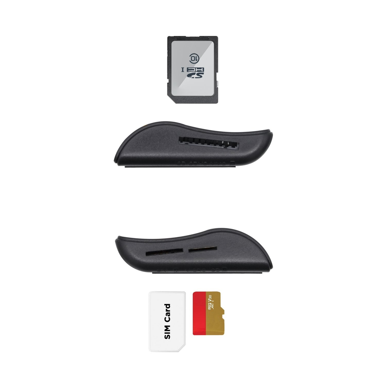 Aisens Lector De Tarjetas Externo Dni Sim, Sd, Micro Sd, Mmc, Rs-Mmc, Mmc Micro, Negro