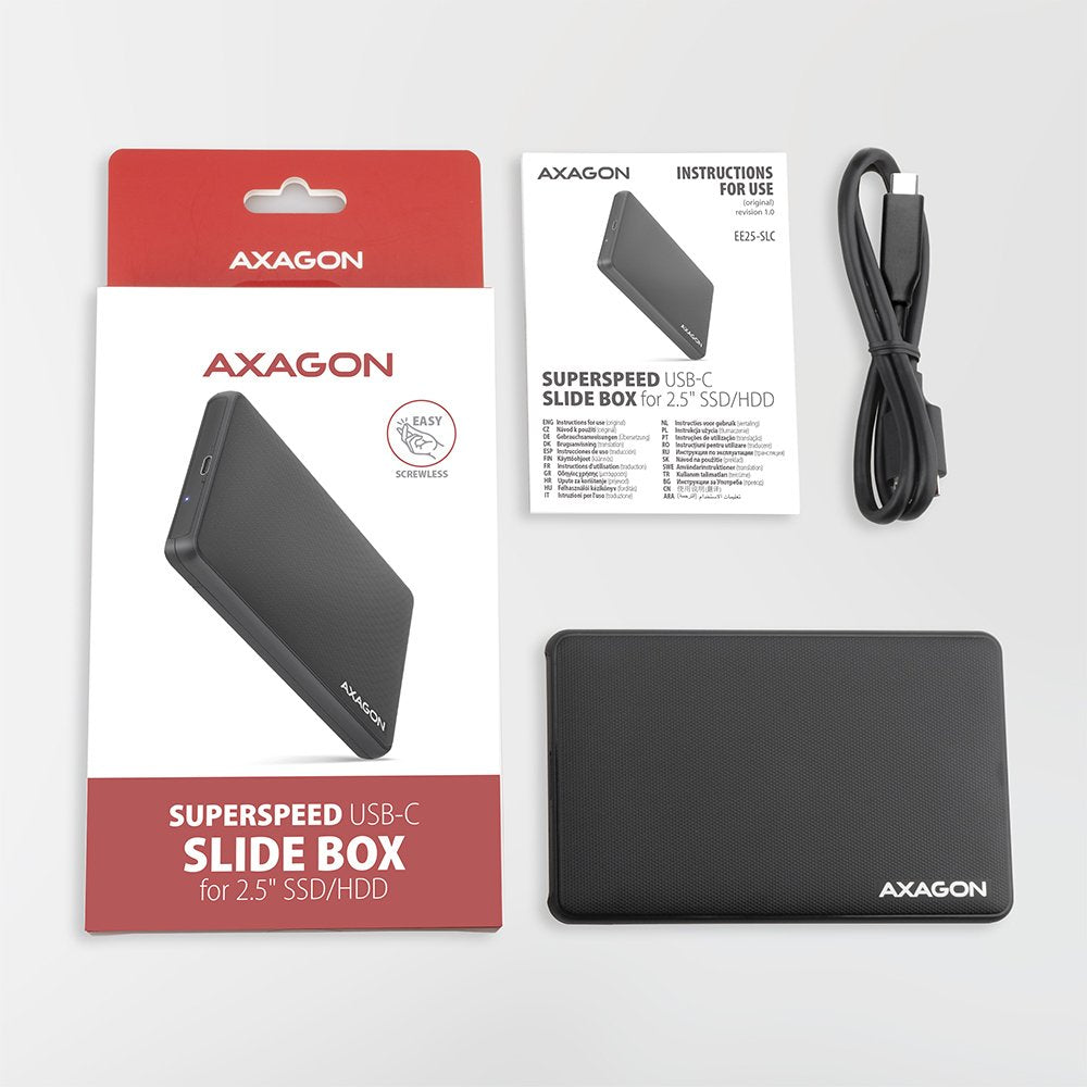 EAN 8595247905833 - Axagon EE25-SLC caja para disco duro externo Carcasa de disco duro/SSD Negro 2.5" imagen 8