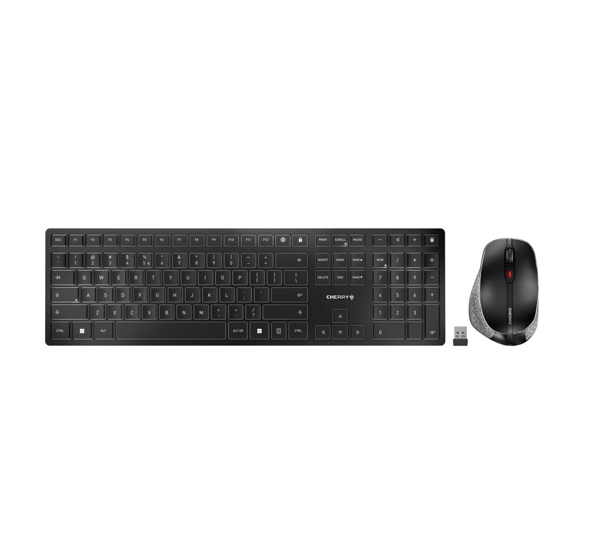 EAN 4025112091872 - CHERRY DW 9500 SLIM teclado Ratón incluido Universal RF Wireless + Bluetooth QWERTZ Suizo Negro, Gris imagen 1