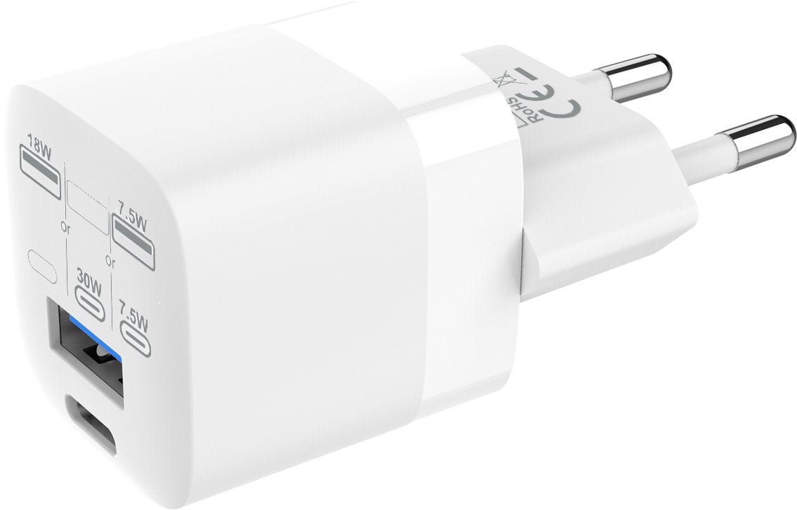 EAN 1179416800005 - Vision TC-PUSBEU/30 cargador de dispositivo móvil Portátil, Smartphone, Tableta Blanco Corriente alterna imagen 1