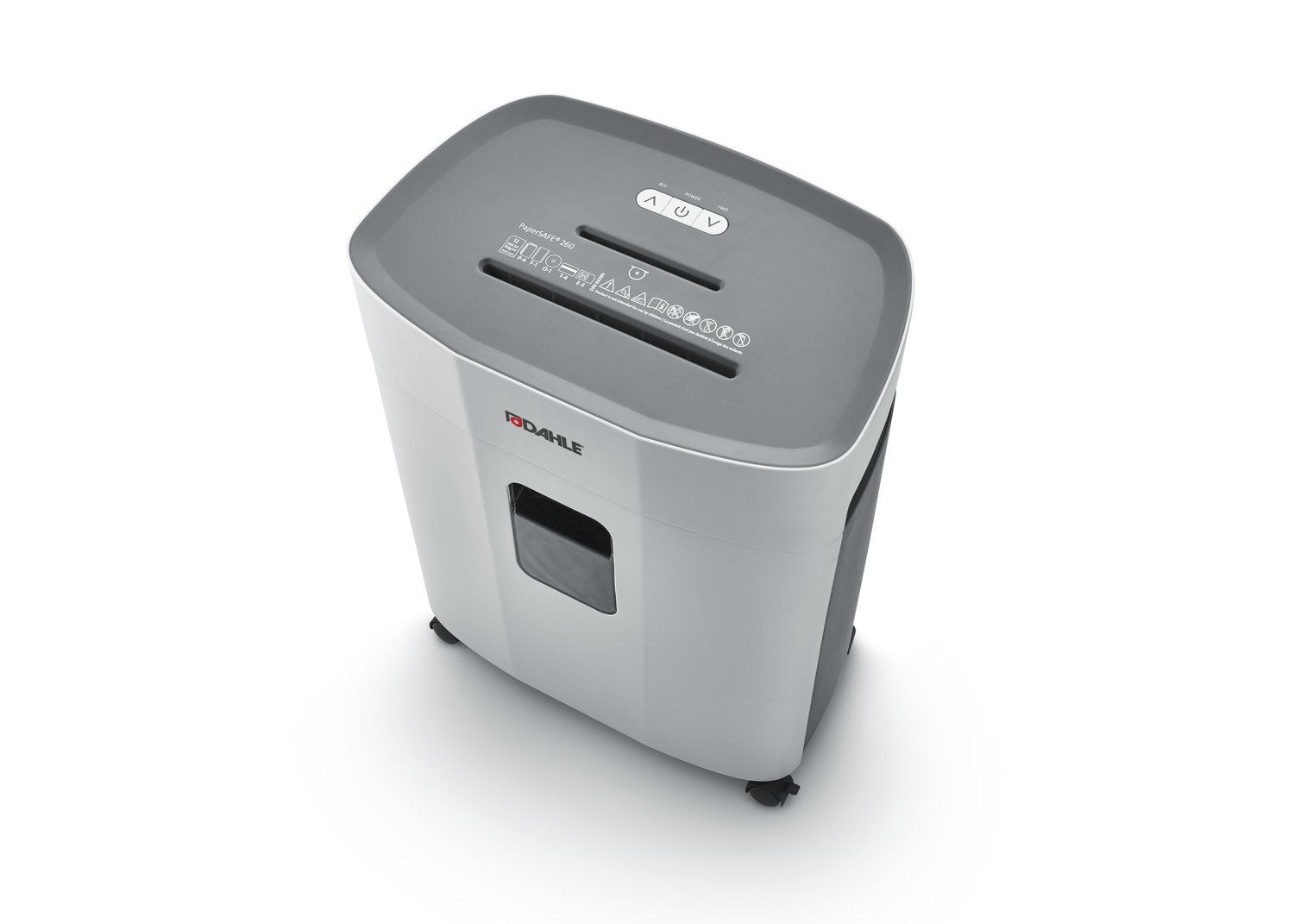 Dahle Papersafe 260 Destructora De Papel Manual 25l Con Ruedas - Destruye Hasta 12 Hojas - Corte En Particulas - Apta Para Papel, Tarjetas, Cd´S
