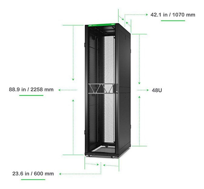 EAN 0731304642275 - APC AR3107B2 armario rack 48U Rack o bastidor independiente Negro imagen 4