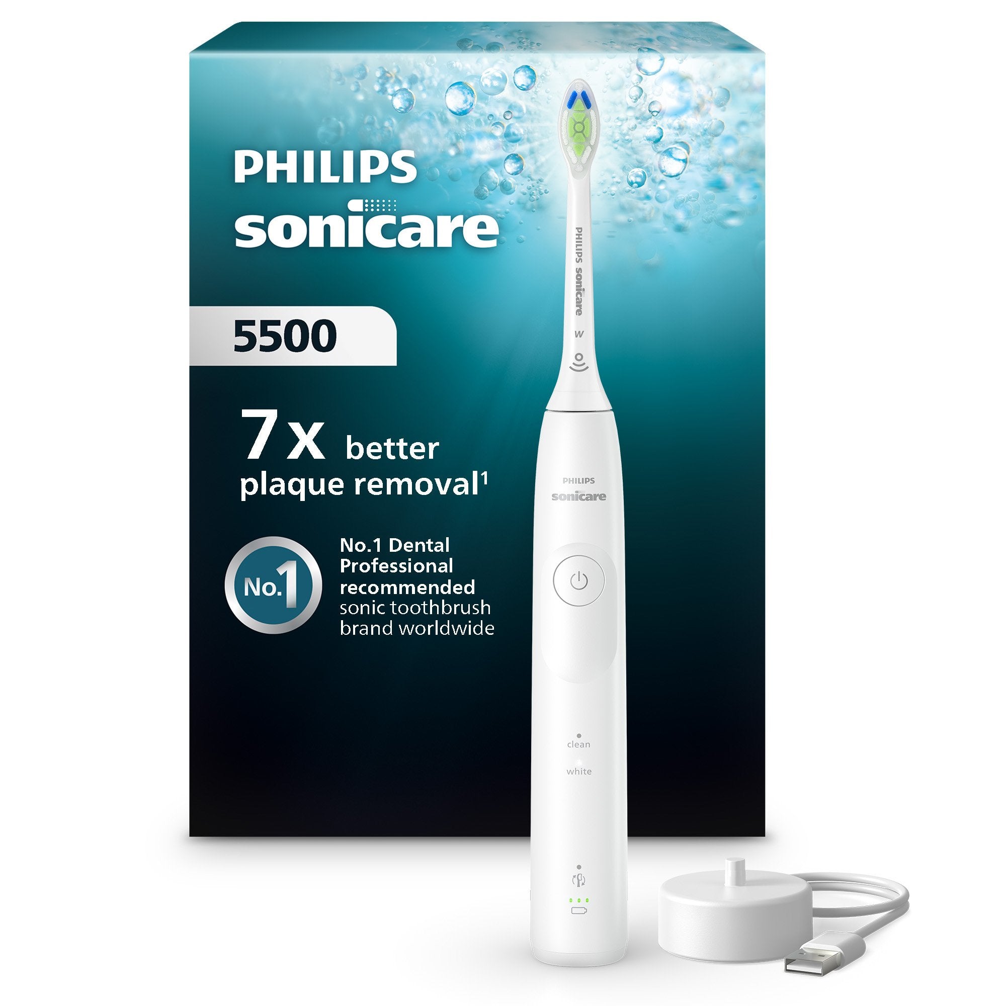 EAN 8720689021562 - Philips Sonicare 5500 series HX7110/01 cepillo eléctrico para dientes Adulto Cepillo dental sónico Blanco imagen 2