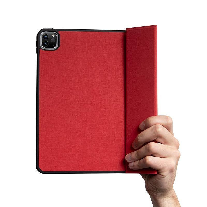 Funda Crong Flexfolio Para Pro 11" (2022-2021) / Ipad Air 10.9" (5-4 Gen.) Con Función Apple Pencil Rojo