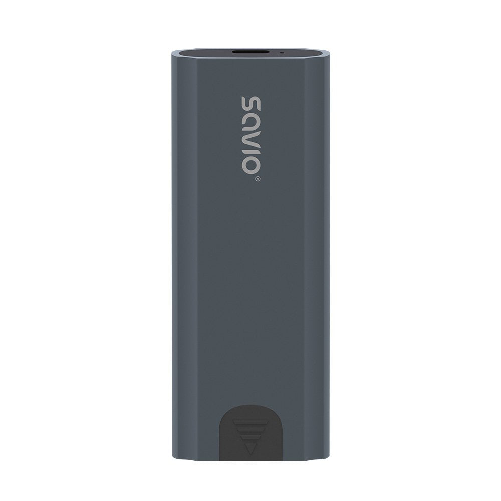 EAN 5901986048183 - Savio AK-67 caja para disco duro externo Caja externa para unidad de estado sólido (SSD) Gris M.2 imagen 1
