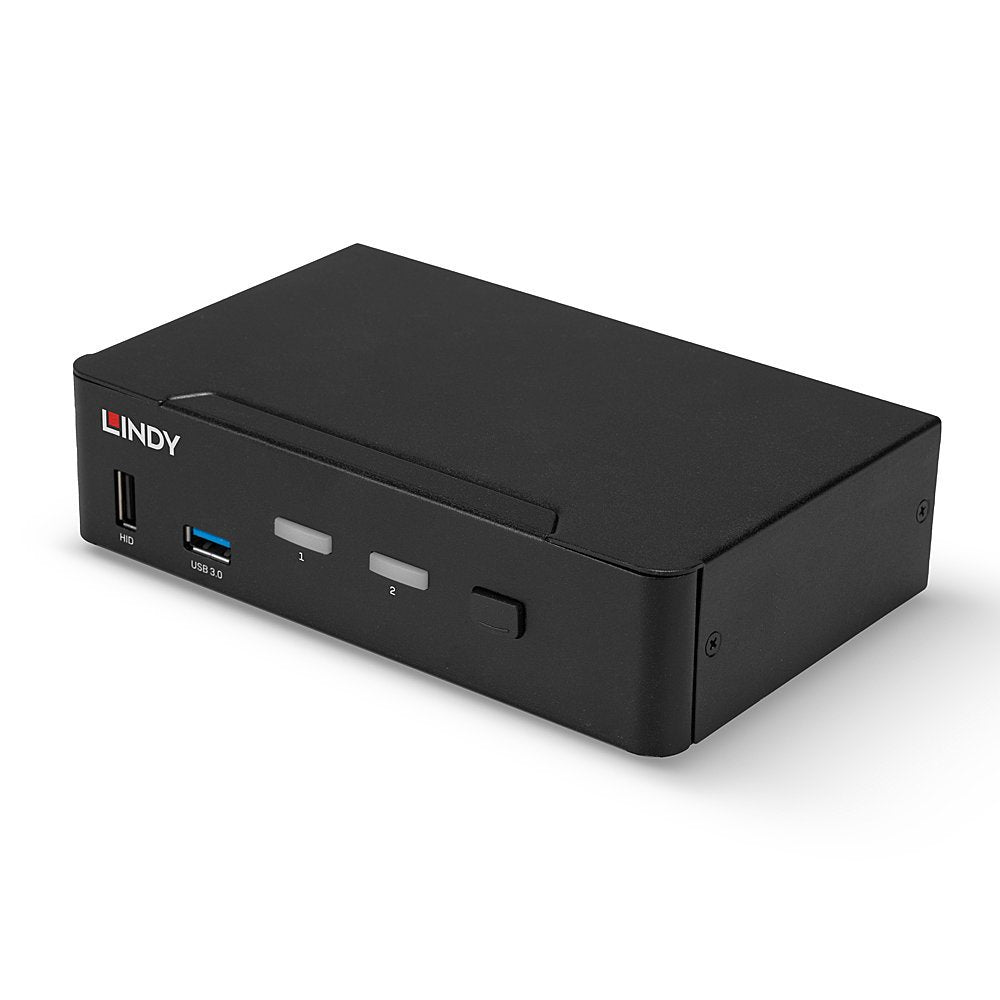 Lindy 2 Port Kvm Switch, Displayport 1.4, Usb 3.0 & Audio, 39312