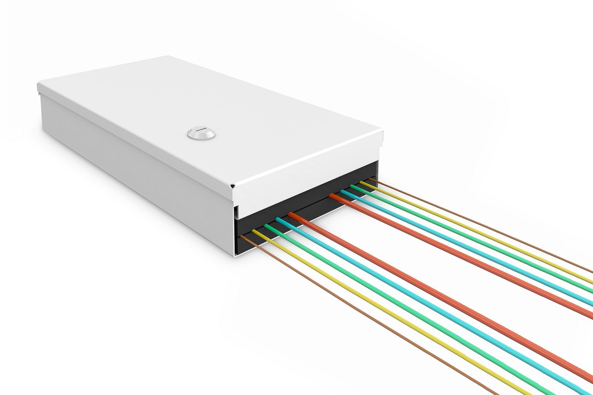 Unibox Para Fibra Óptica Para El Montaje En La Pared, Kompakt 265 X 150 X 55 Mm, Gris (Ral 7035)