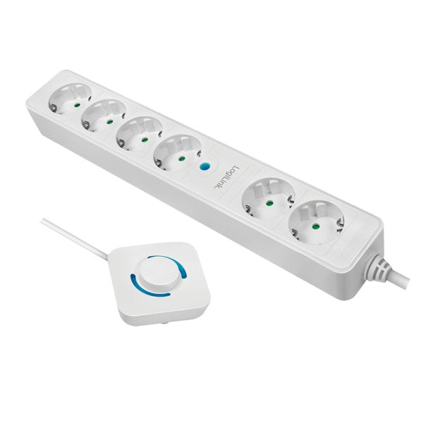 Regleta Logilink 6 Vías, 6xcee 7/3, Con Interruptor De Pie, 1,5