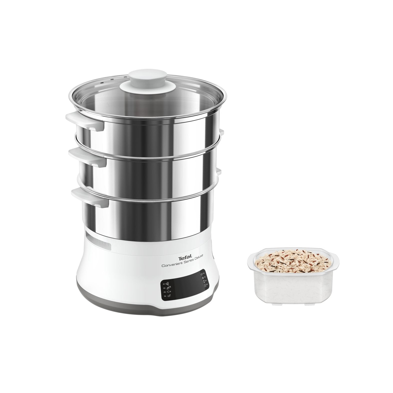 Olla Vaporera Tefal Vc502d10, Acero Inoxidable Blanco