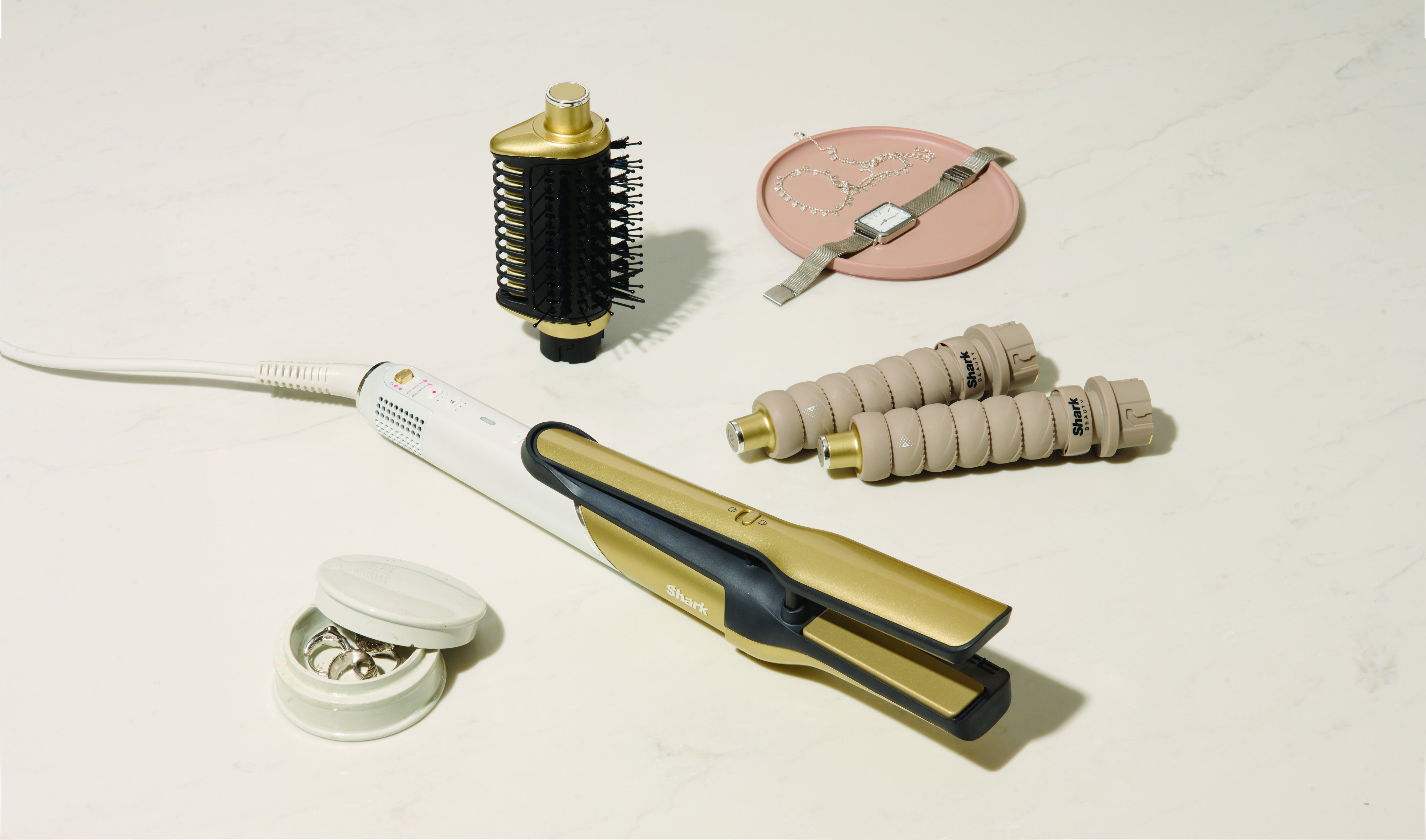 EAN 0622356360289 - Shark Glam Straight & Waves multistyler Herramienta de peinado con múltiples accesorios Airflow Oro 1400 imagen 7