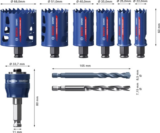 EAN 4059952535920 - Bosch 2 608 900 446 sierra de corona Taladro 6 pieza(s) imagen 5