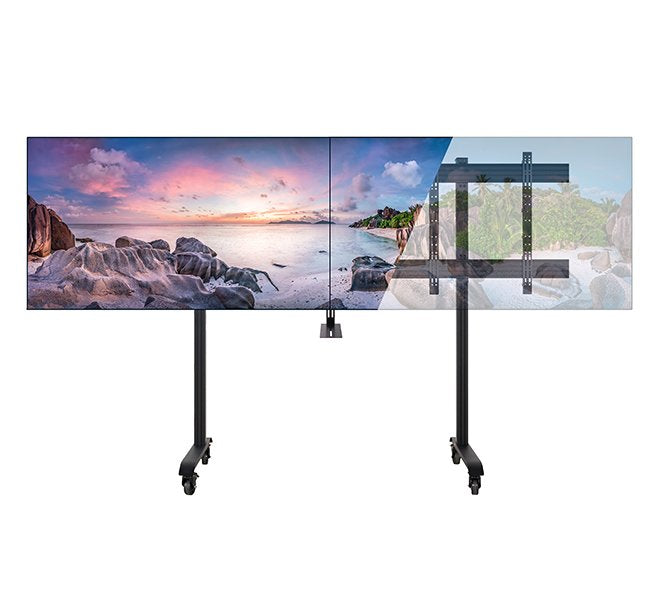 System X - Xxl Twin Screen Vc Trolley With Webcam Shelf For