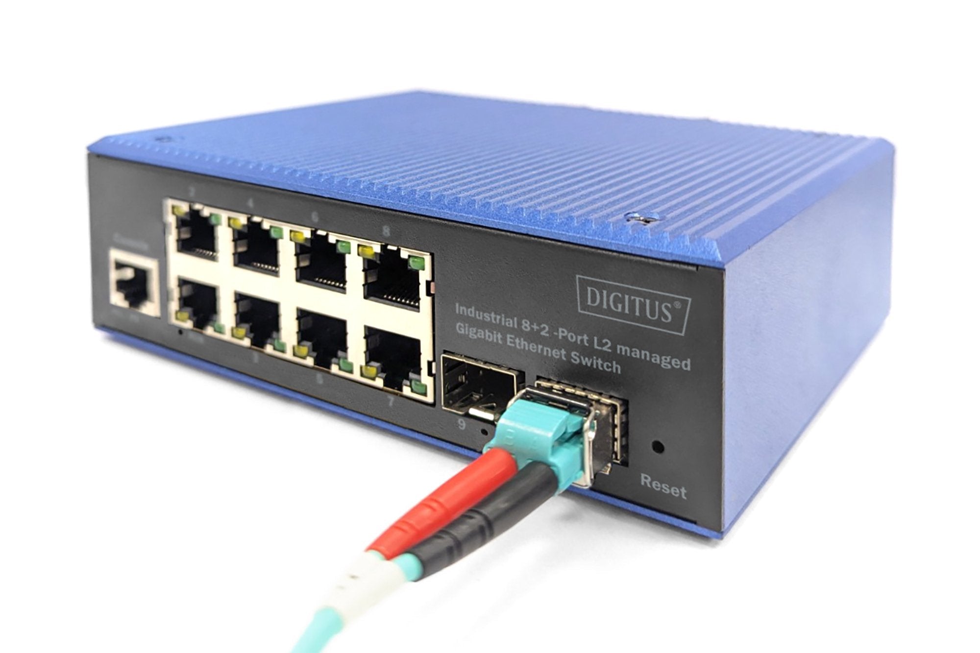 EAN 4016032490180 - Digitus DN-651156 switch Gestionado Gigabit Ethernet (10/100/1000) Negro, Azul imagen 5