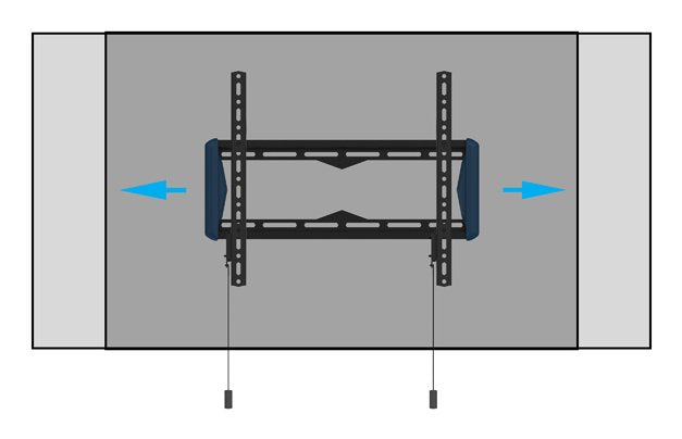Soporte B-Tech Elements Fixed 400 Flat 165,1 Cm (65") Pared Negro, Azul
