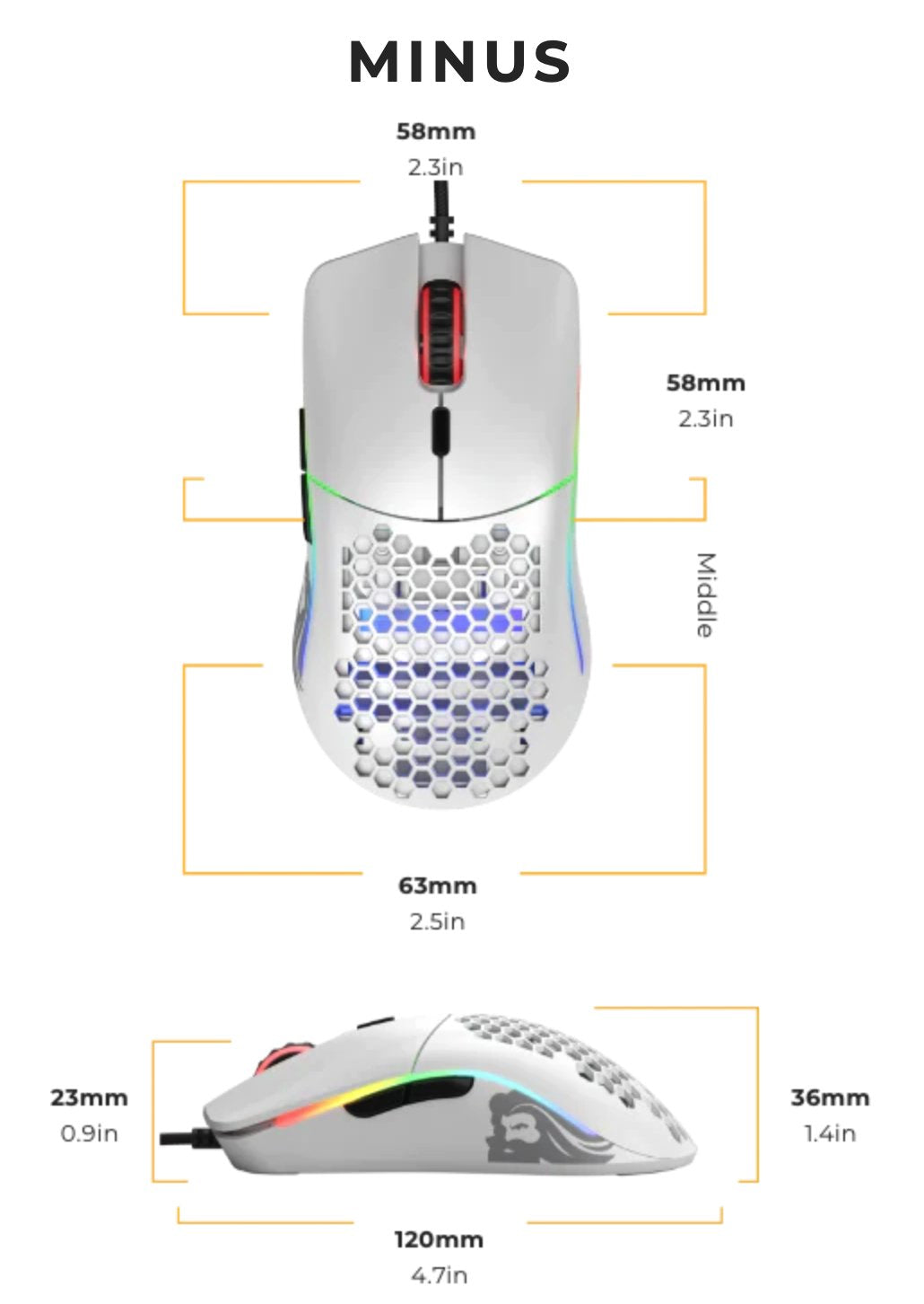 EAN 0850005352082 - Glorious Gaming Model O- ratón Juego mano derecha USB tipo A Óptico 3200 DPI imagen 9