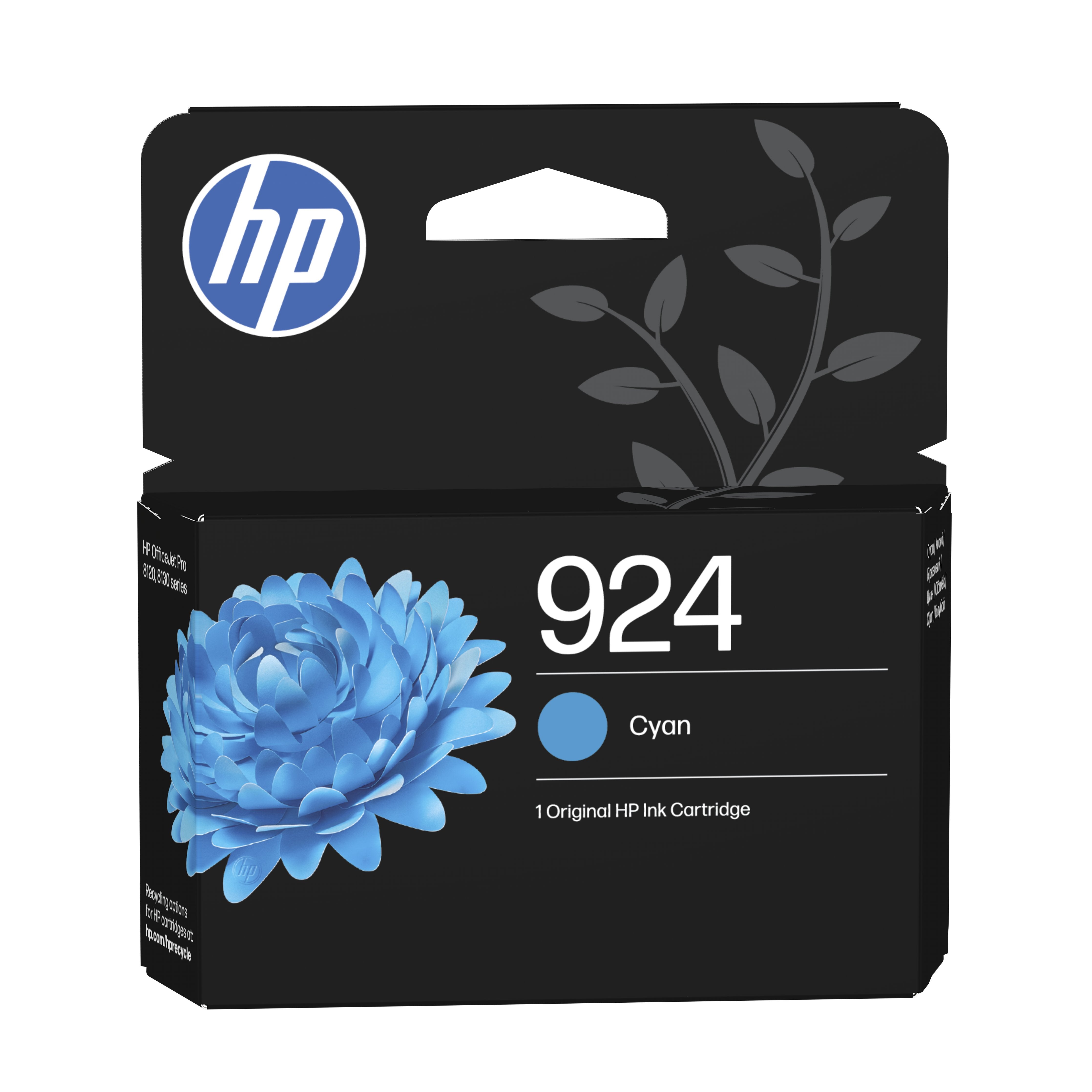 EAN 0199764687258 - HP 924 Cyan Original Ink Cartridge cartucho de tinta 1 pieza(s) Rendimiento estándar imagen 1