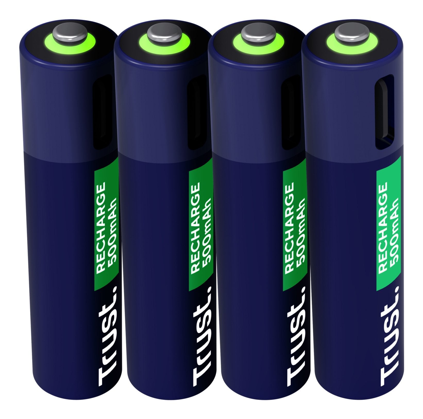 Pila Recargable Trust Usb-C Aaa 500 Mah Pack De Cuatro Unidades 25671