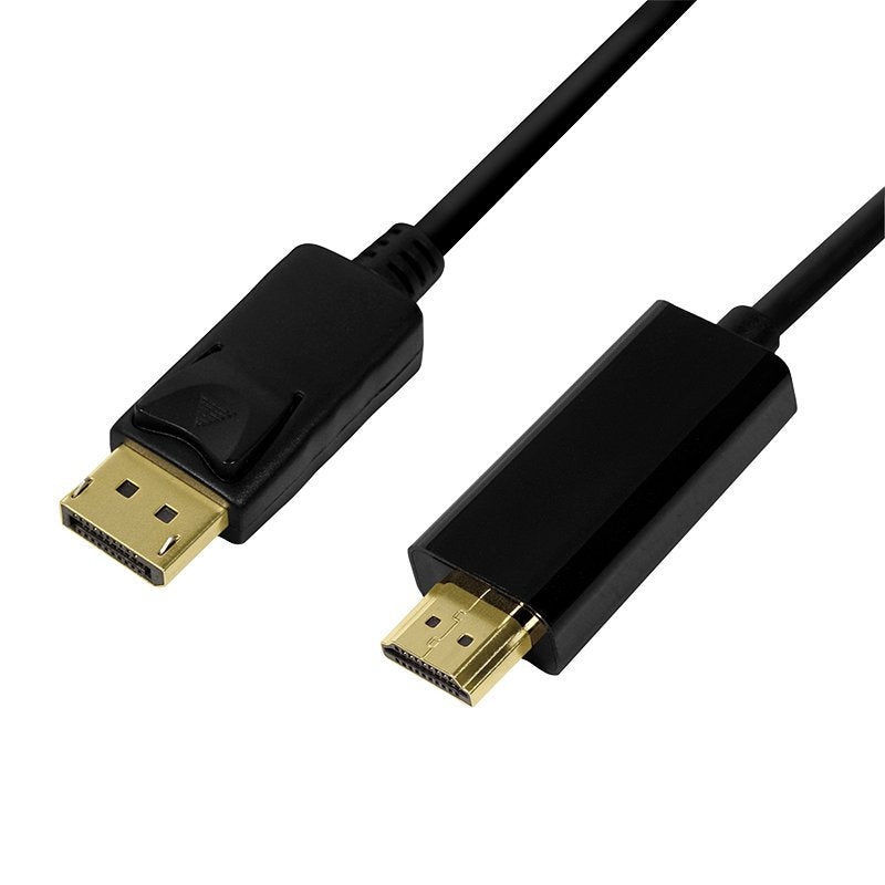 EAN 4052792052305 - LogiLink CV0128 adaptador de cable de vídeo 3 m DisplayPort HDMI tipo A (Estándar) Negro imagen 1