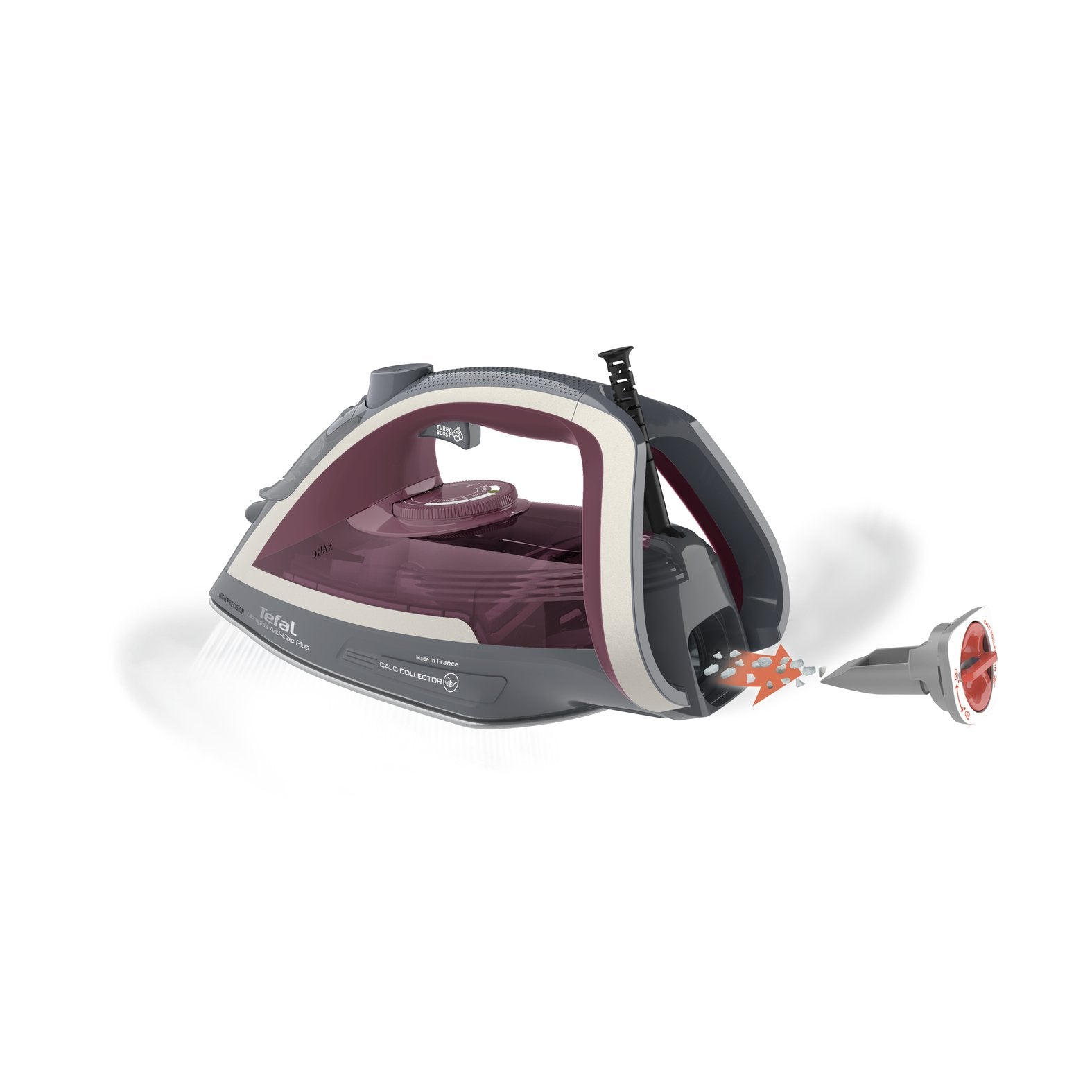 EAN 3121040078099 - Tefal Ultragliss Anti-Calc Plus FV6840 Plancha a vapor 2800 W Púrpura, Plata imagen 4